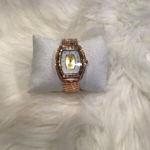Kirks Folly Rose Gold Crystal Embellished Watch